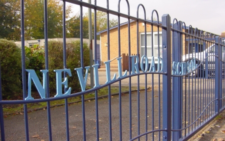 Gates made and installed at a Stockport primary school, using children's designs